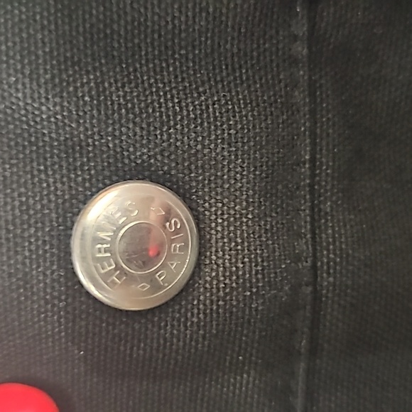 Hermès  Black Canvas Tote - Picture 8 of 12